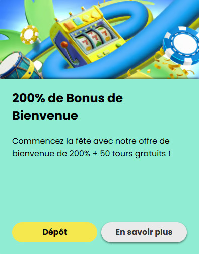 Samba Slots Casino bonus bienvenue
